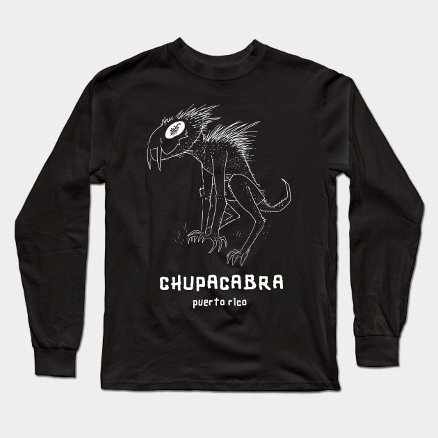 Chupacabra Long Sleeve T-Shirt by ArtEnceladus